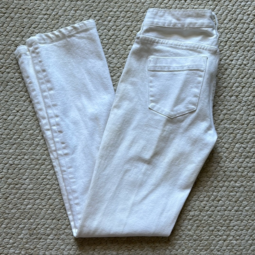 J Crew Matchstick White Denim Jeans, Size 26 stretch
